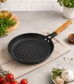 PrimeCast WoodGrip Grill Pan