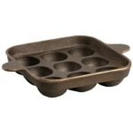 9 Pits Square Shape, Ring Base Paniyaram Pan